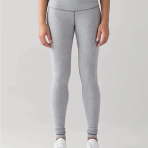 Lululemon Wunder Under Pant Heathered Herringbone Heathered